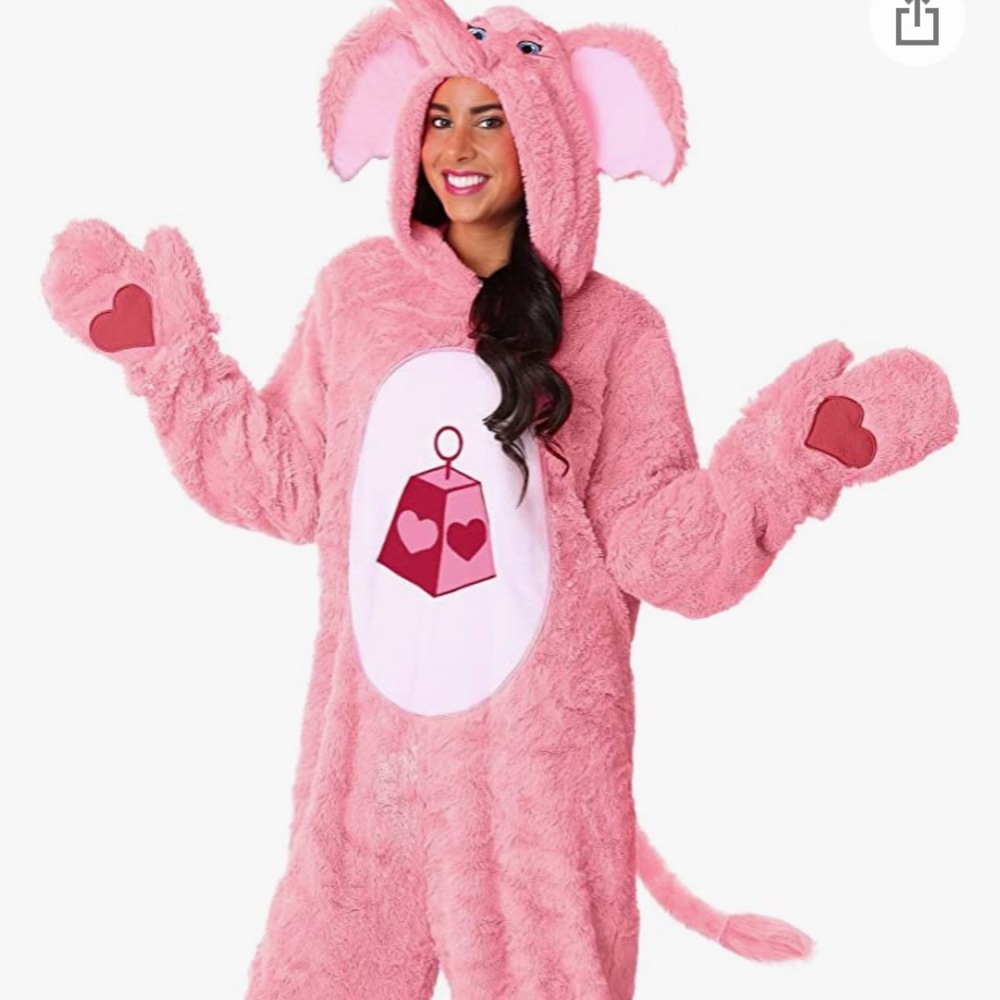Pink care bear elephant